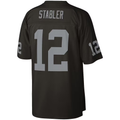 Choea LV.Raiders #12 Ken Stabler Mitchell & Ness Black Legacy Replica Jersey