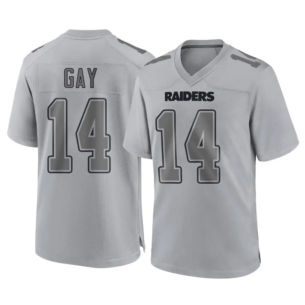 Choea LV.Raiders #14 Matt Gay Player Gray Atmosphere Fashion Limited Game Stitched Jerseys