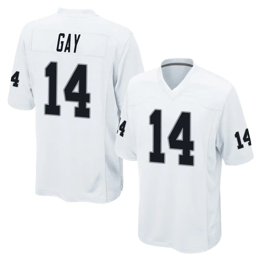 Choea LV.Raiders #14 Matt Gay Player White Home Game Stitched Jerseys