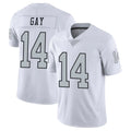 Choea LV.Raiders #14 Matt Gay Player White Limited Color Rush Home Game Stitched Jerseys