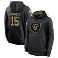 Choea LV.Raiders #15 Fernando Mendoza Player Black Salute to Service Hoodies Limited Game Stitched Jerseys