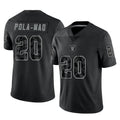 Choea LV.Raiders #20 Isaiah Pola-Mao Player Black Reflective Limited Game Stitched Jerseys