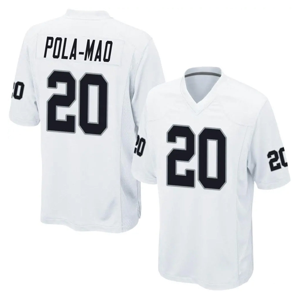 Choea LV.Raiders #20 Isaiah Pola-Mao Player White Home Game Stitched Jerseys