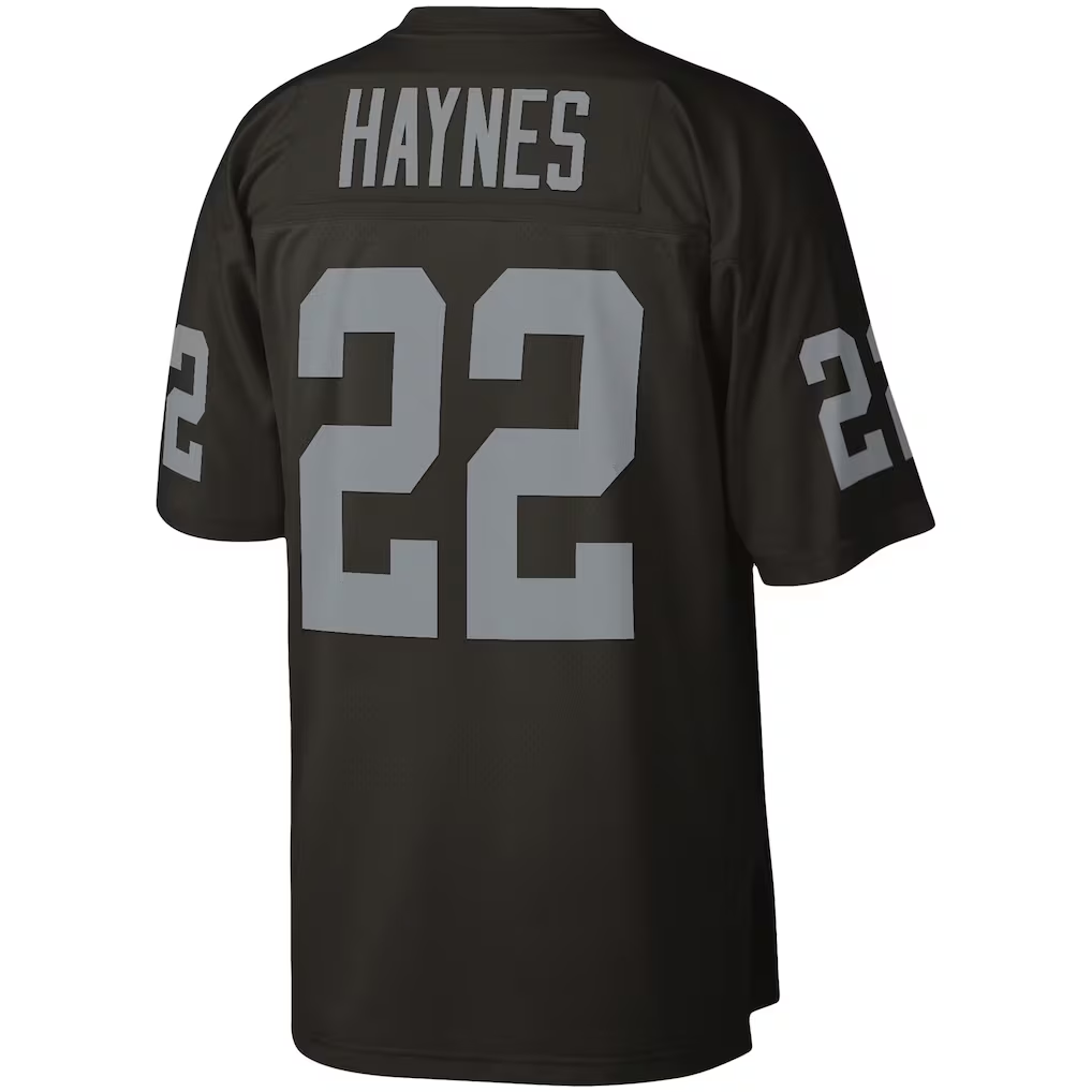 Choea LV.Raiders #22 Mike Haynes Mitchell & Ness Black Legacy Replica Jersey