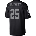 Choea LV.Raiders #25 Fred Biletnikoff Mitchell & Ness Black Legacy Replica Jersey