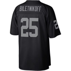 Choea LV.Raiders #25 Fred Biletnikoff Mitchell & Ness Black Legacy Replica Jersey