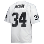 Choea LV.Raiders #34 Bo Jackson Mitchell & Ness White Big & Tall 1988 Retired Player Replica Stitched Puhic Jersey