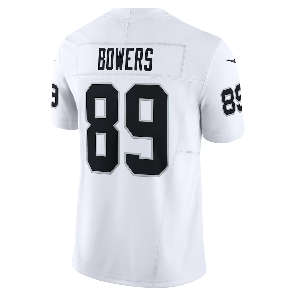 Choea LV.Raiders #89 Brock Bowers White Vapor F.U.S.E. Limited Stitched Jerseys