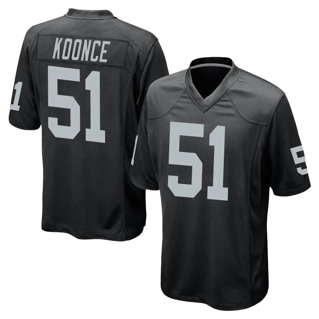 Choea LV.Raiders #51 Malcolm Koonce Player Black Home Game Stitched Jerseys