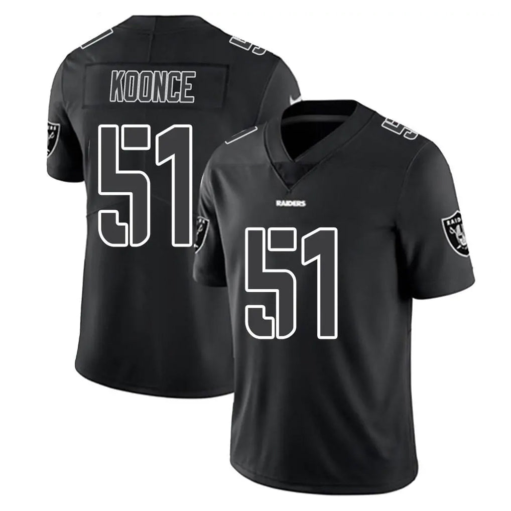 Choea LV.Raiders #51 Malcolm Koonce Player Black Limited Black Impact Home Game Stitched Jerseys