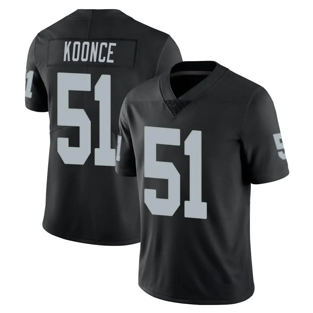 Choea LV.Raiders #51 Malcolm Koonce Player Black Limited Vapor Untouchable Home Game Stitched Jerseys