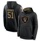 Choea LV.Raiders #51 Malcolm Koonce Player Black Salute to Service Hoodies Limited Game Stitched Jerseys