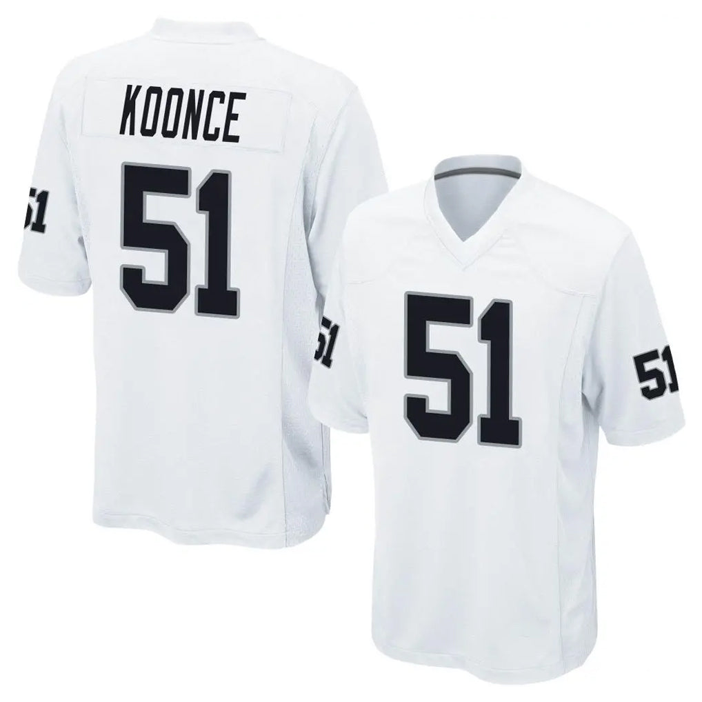 Choea LV.Raiders #51 Malcolm Koonce Player White Home Game Stitched Jerseys