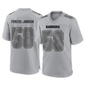 Choea LV.Raiders #58 Jackson Powers-Johnson Player Gray Atmosphere Fashion Limited Game Stitched Jerseys