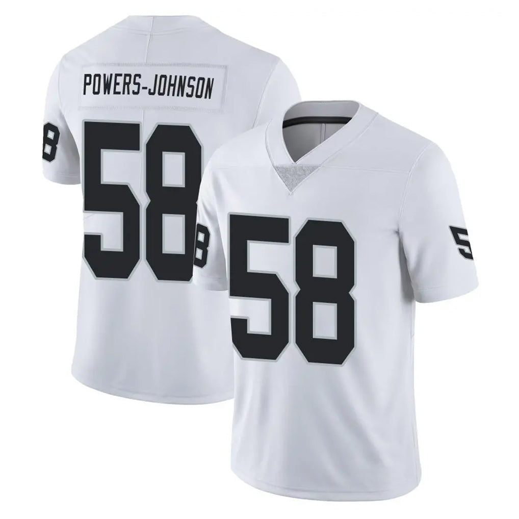 Choea LV.Raiders #58 Jackson Powers-Johnson Player White Limited Vapor Untouchable Home Game Stitched Jerseys