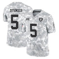 Choea LV.Raiders #5 Eric Stokes Player Arctic Camo Salute To Service Limited Game Stitched Jerseys