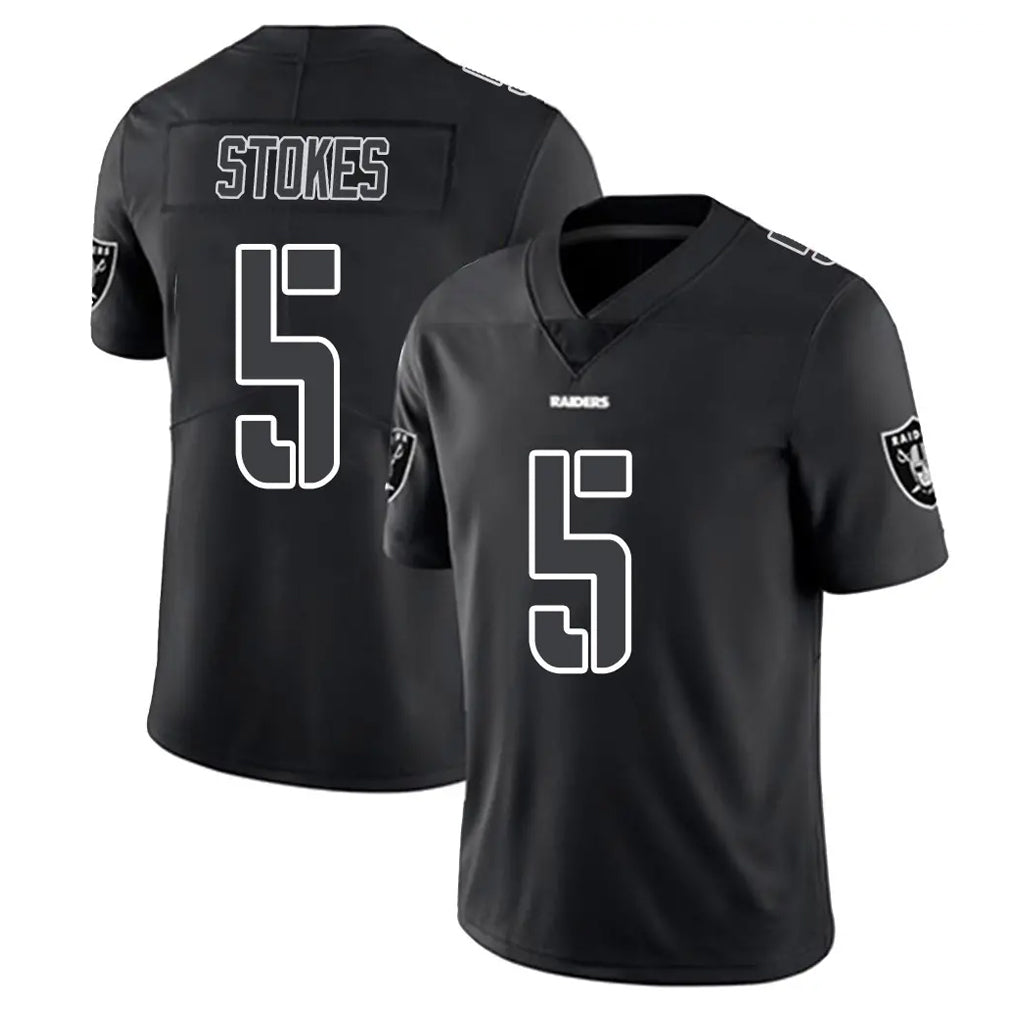 Choea LV.Raiders #5 Eric Stokes Player Black Limited Black Impact Home Game Stitched Jerseys