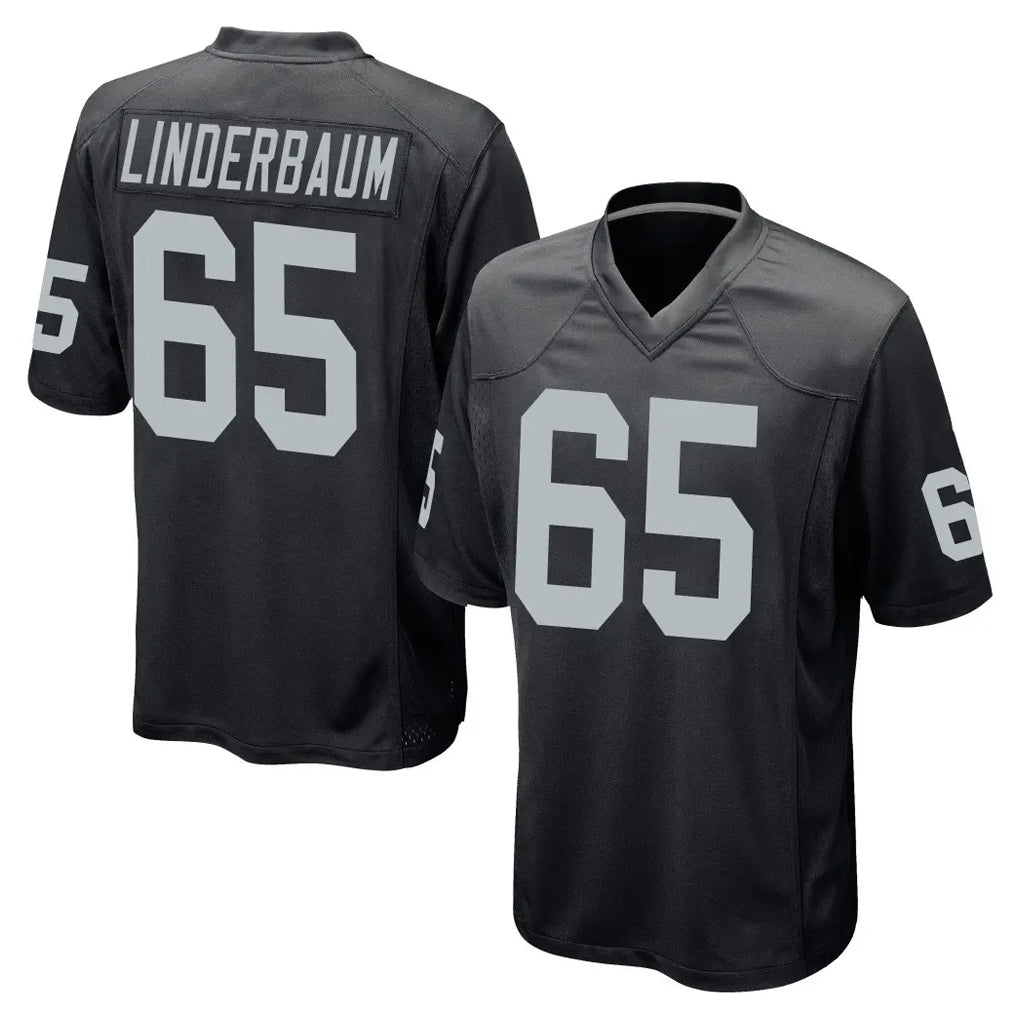 Choea LV.Raiders #65 Tyler Linderbaum Player Black Home Game Stitched Jerseys