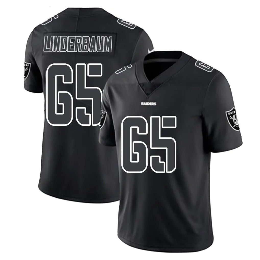 Choea LV.Raiders #65 Tyler Linderbaum Player Black Limited Black Impact Home Game Stitched Jerseys