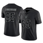 Choea LV.Raiders #65 Tyler Linderbaum Player Black Reflective Limited Game Stitched Jerseys