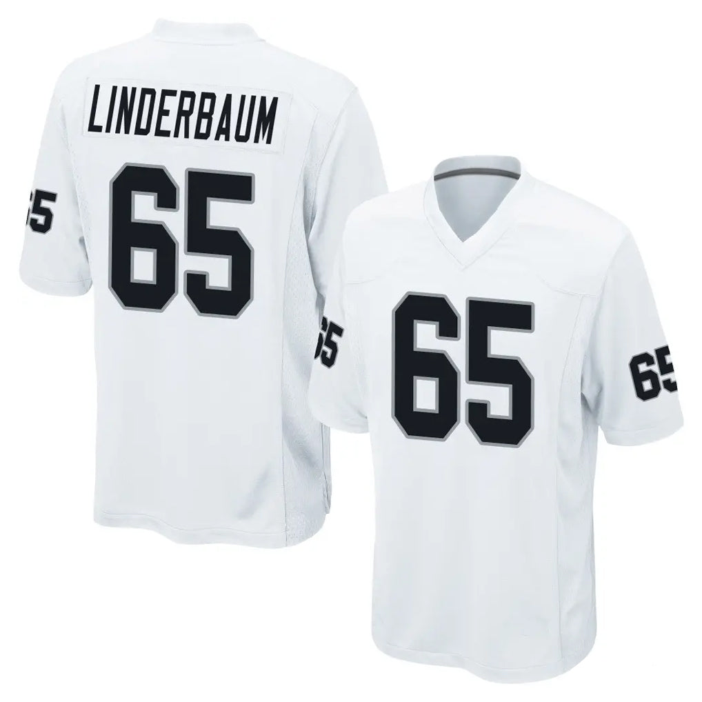 Choea LV.Raiders #65 Tyler Linderbaum Player White Home Game Stitched Jerseys