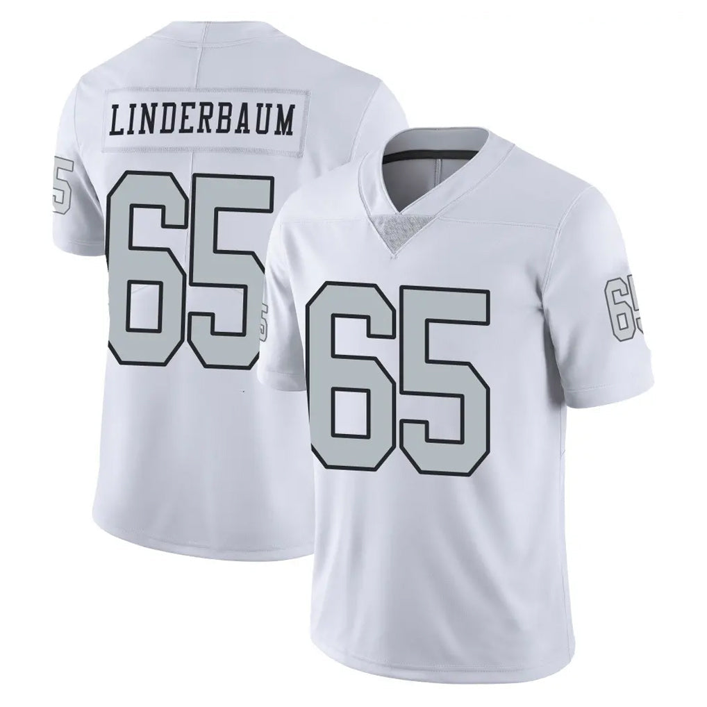 Choea LV.Raiders #65 Tyler Linderbaum Player White Limited Color Rush Home Game Stitched Jerseys