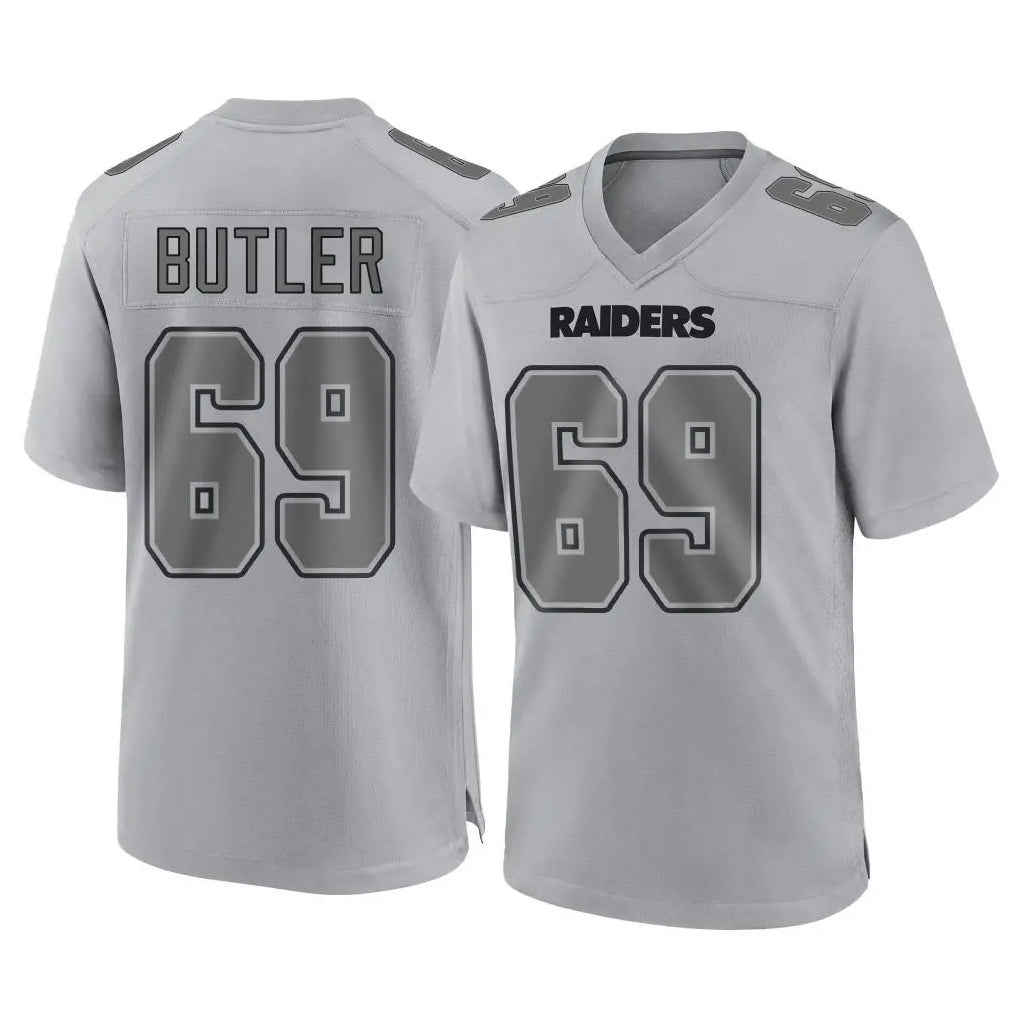 Choea LV.Raiders #69 Adam Butler Player Gray Atmosphere Fashion Limited Game Stitched Jerseys