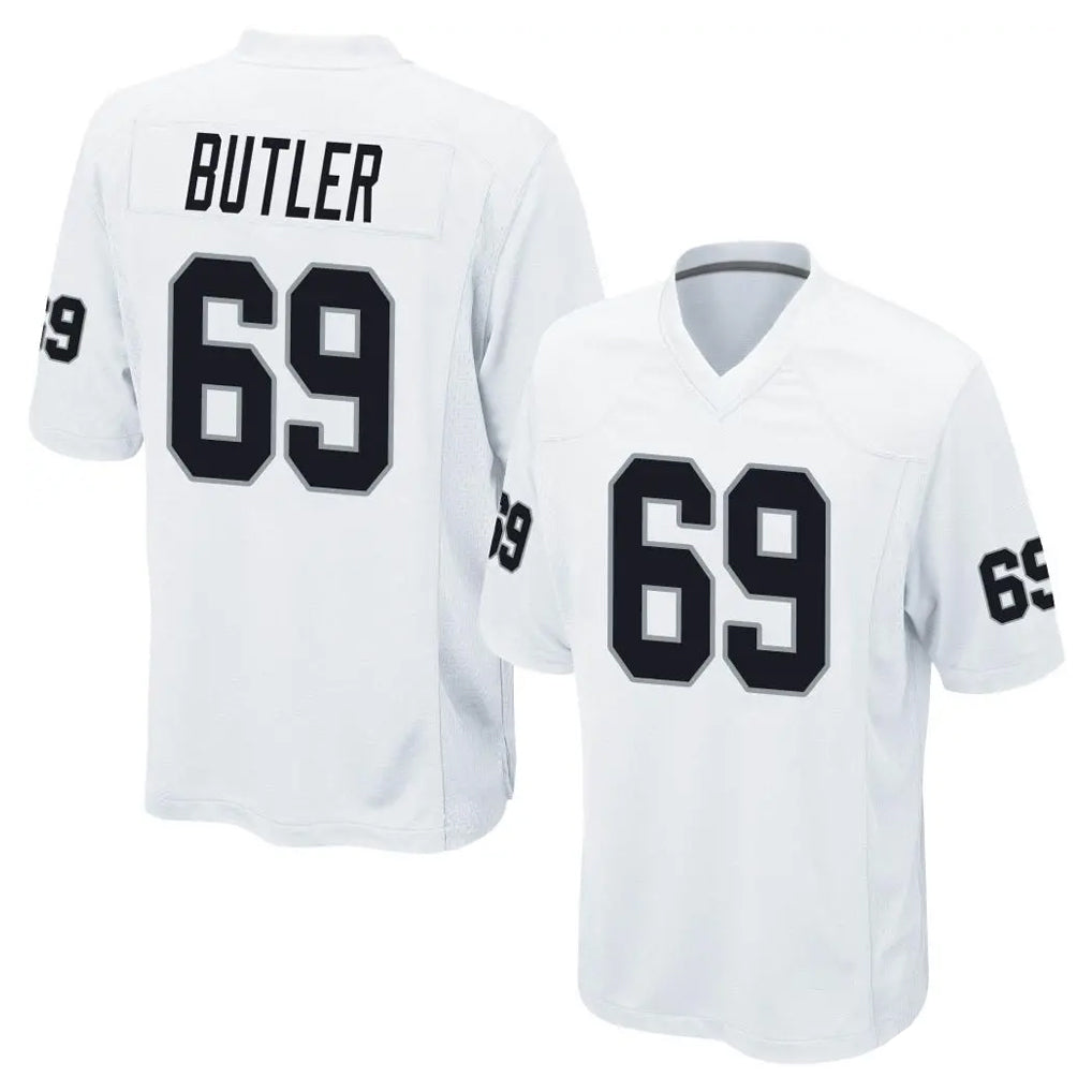 Choea LV.Raiders #69 Adam Butler Player White Home Game Stitched Jerseys