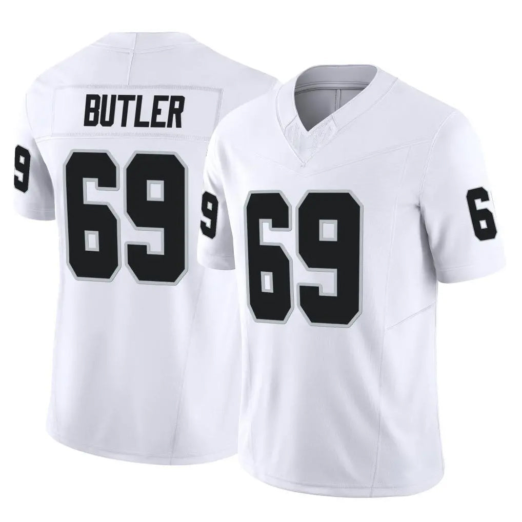 Choea LV.Raiders #69 Adam Butler Player White Limited Vapor F.U.S.E. Home Game Stitched Jerseys