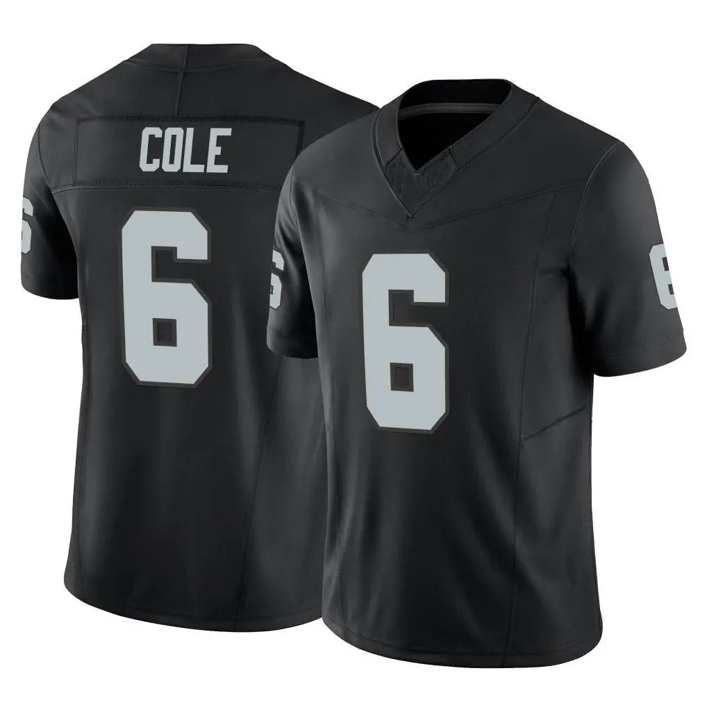 Choea LV.Raiders #6 A.J. Cole Player Black Limited Vapor F.U.S.E. Home Game Stitched Jerseys