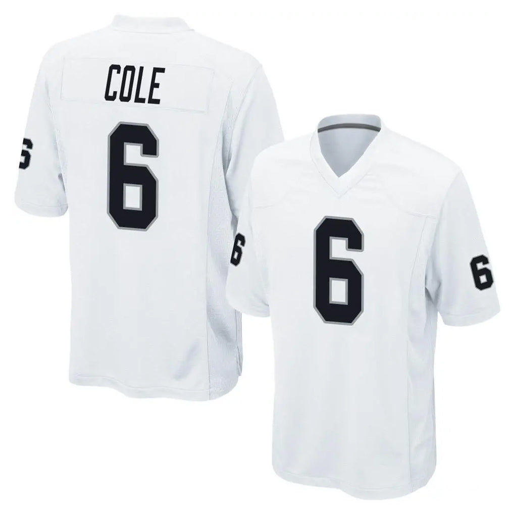 Choea LV.Raiders #6 A.J. Cole Player White Home Game Stitched Jerseys