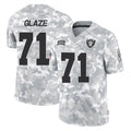 Choea LV.Raiders #71 DJ Glaze Player Arctic Camo Salute To Service Limited Game Stitched Jerseys