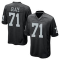 Choea LV.Raiders #71 DJ Glaze Player Black Home Game Stitched Jerseys