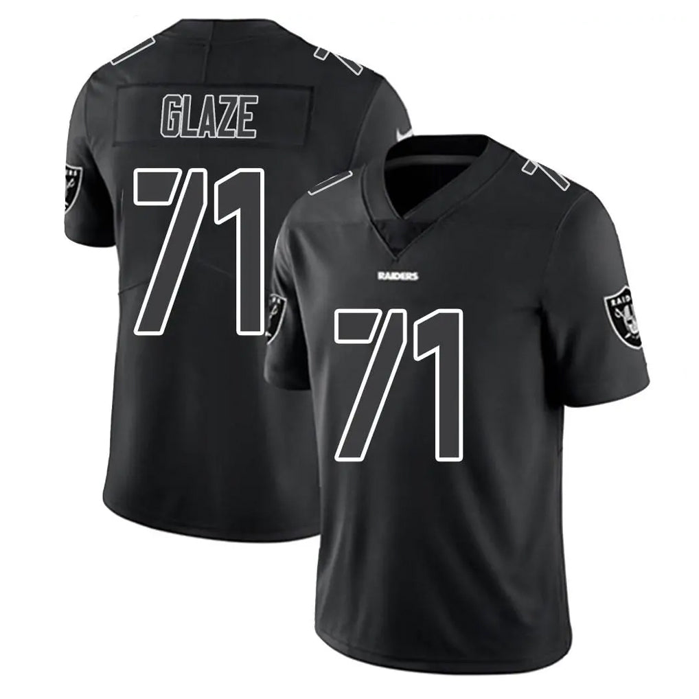 Choea LV.Raiders #71 DJ Glaze Player Black Limited Black Impact Home Game Stitched Jerseys