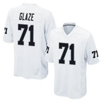 Choea LV.Raiders #71 DJ Glaze Player White Home Game Stitched Jerseys