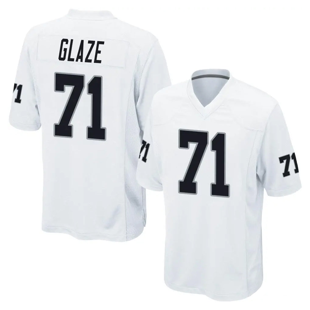 Choea LV.Raiders #71 DJ Glaze Player White Home Game Stitched Jerseys