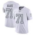 Choea LV.Raiders #71 DJ Glaze Player White Limited Color Rush Home Game Stitched Jerseys