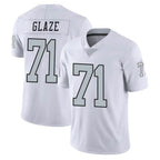 Choea LV.Raiders #71 DJ Glaze Player White Limited Color Rush Home Game Stitched Jerseys