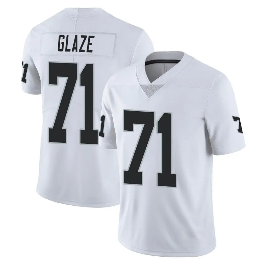 Choea LV.Raiders #71 DJ Glaze Player White Limited Vapor Untouchable Home Game Stitched Jerseys