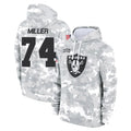 Choea LV.Raiders #74 Kolton Miller Player Arctic Camo Salute to Service Hoodies Limited Game Stitched Jerseys