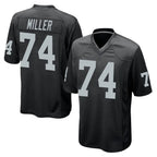Choea LV.Raiders #74 Kolton Miller Player Black Home Game Stitched Jerseys
