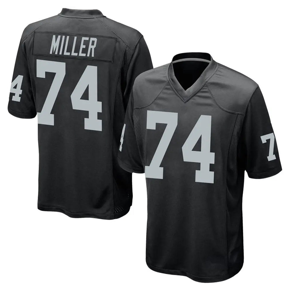 Choea LV.Raiders #74 Kolton Miller Player Black Home Game Stitched Jerseys