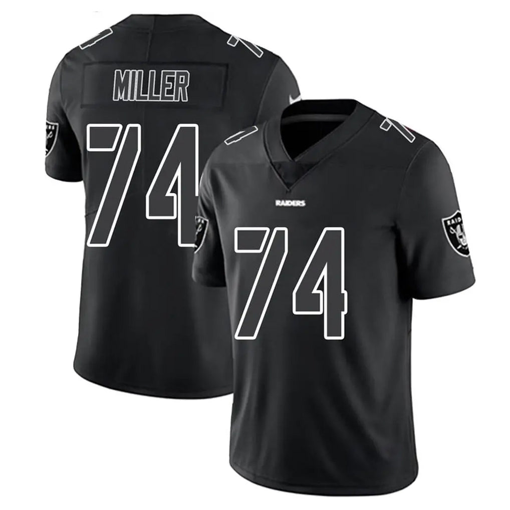 Choea LV.Raiders #74 Kolton Miller Player Black Limited Black Impact Home Game Stitched Jerseys