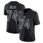 Choea LV.Raiders #74 Kolton Miller Player Black Limited Black Impact Home Game Stitched Jerseys