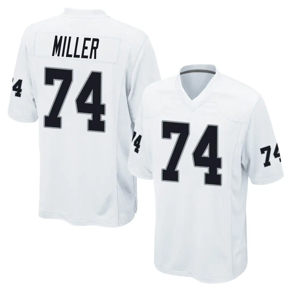 Choea LV.Raiders #74 Kolton Miller Player White Home Game Stitched Jerseys