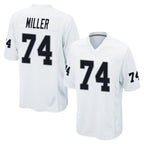 Choea LV.Raiders #74 Kolton Miller Player White Home Game Stitched Jerseys