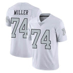 Choea LV.Raiders #74 Kolton Miller Player White Limited Color Rush Home Game Stitched Jerseys