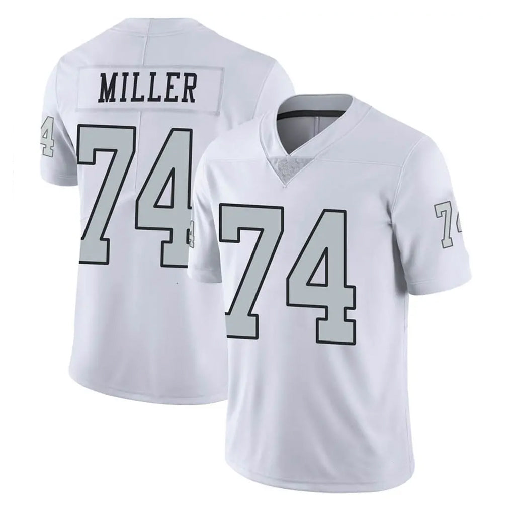Choea LV.Raiders #74 Kolton Miller Player White Limited Color Rush Home Game Stitched Jerseys