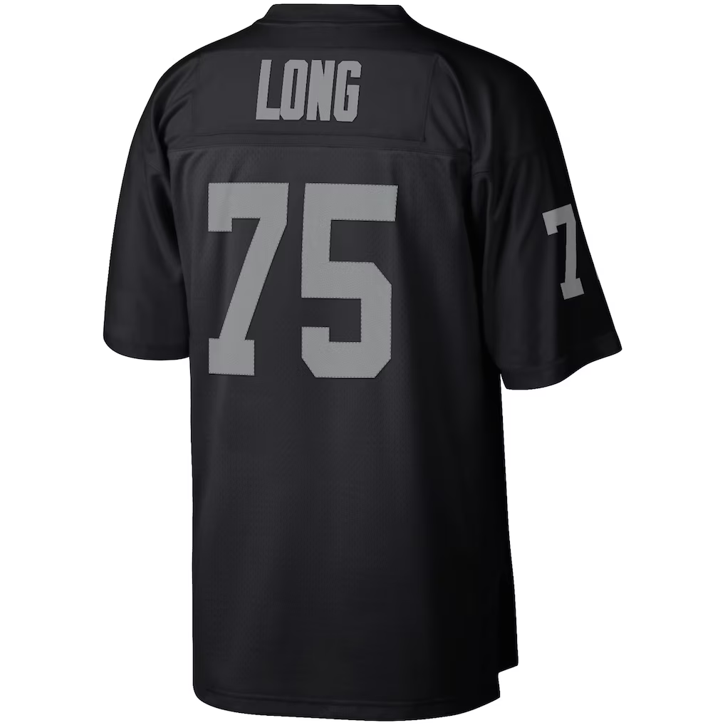 Choea LV.Raiders #75 Howie Long Mitchell & Ness Black Retired Player Legacy Replica Jersey