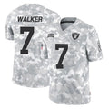 Choea LV.Raiders #7 Quay Walker Player Arctic Camo Salute To Service Limited Game Stitched Jerseys
